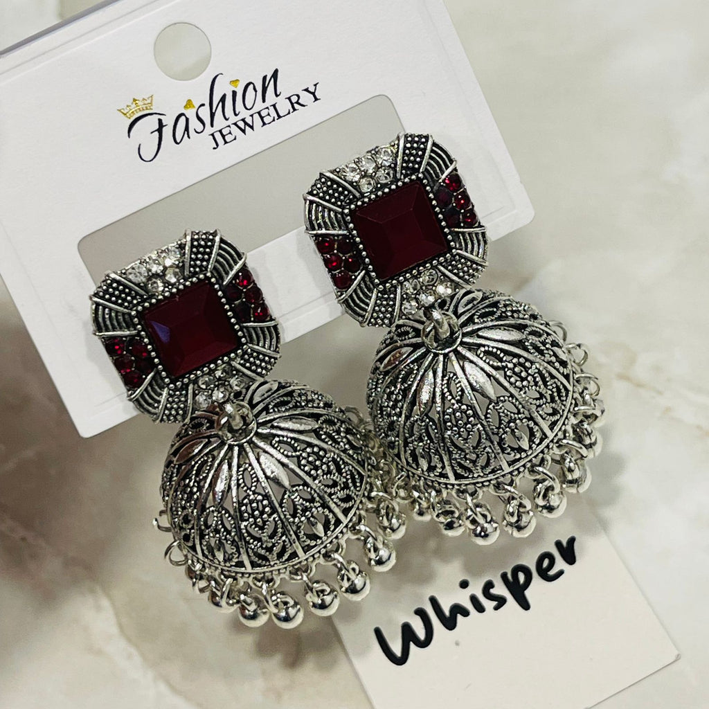 Royal Ruby Dome Jhumka