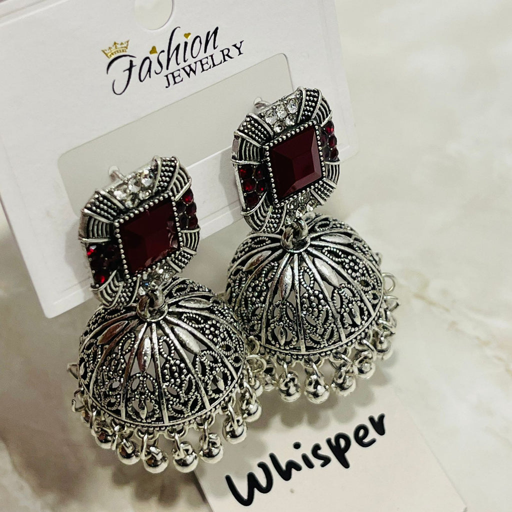 Royal Ruby Dome Jhumka