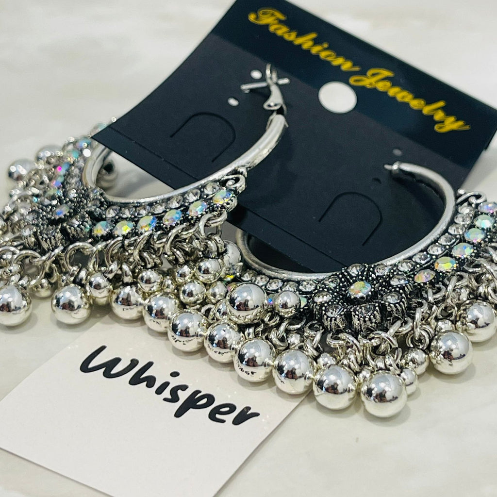 Silver Coil Hoop Earrings