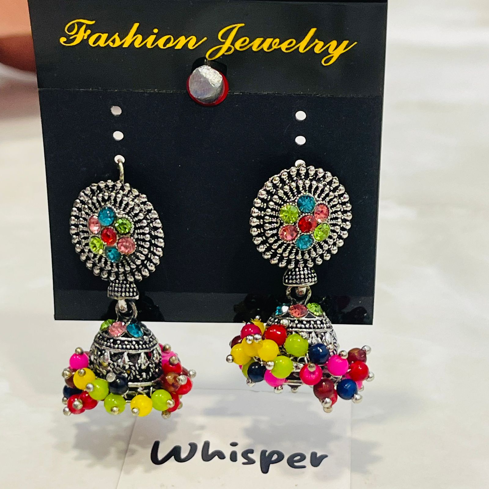 Multicolor Beaded Jhumka Earrings