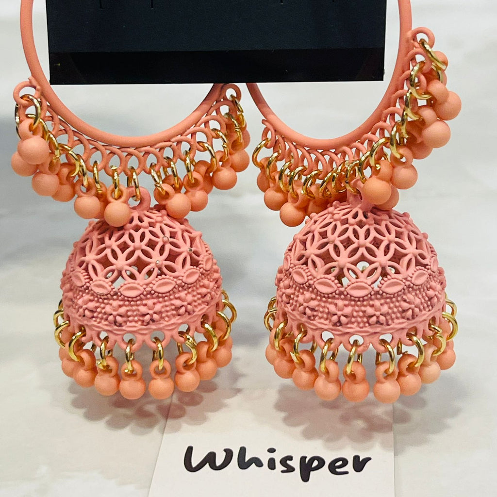 Pink Jhumka Hoops