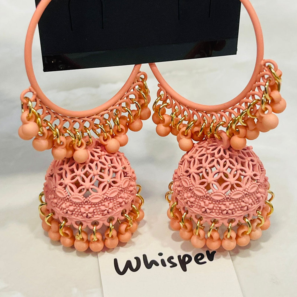Pink Jhumka Hoops