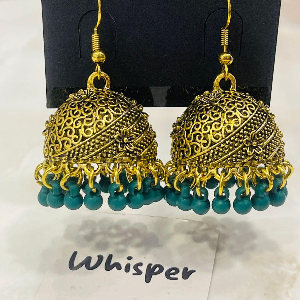 Emerald Antique Dome Jhumka