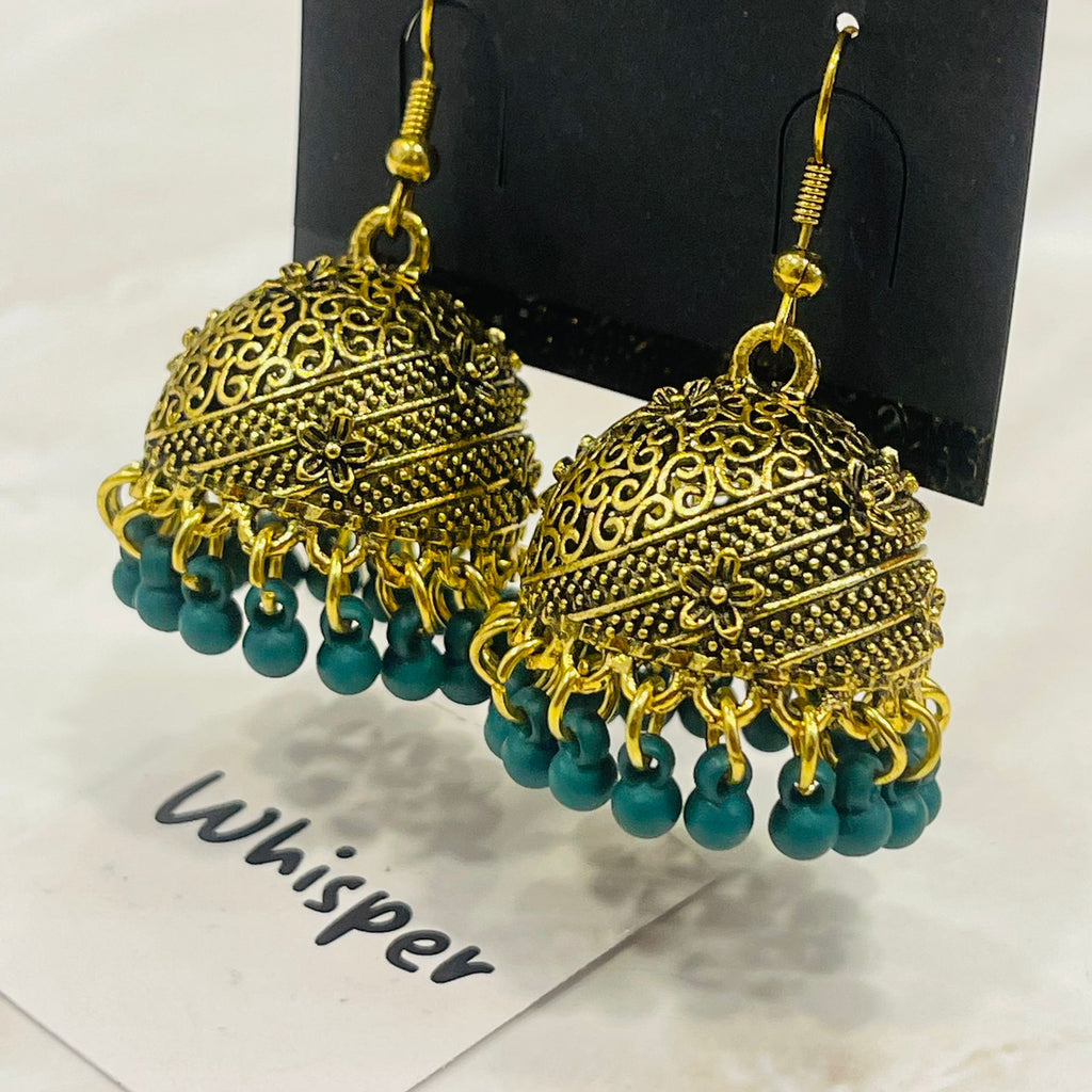 Emerald Antique Dome Jhumka