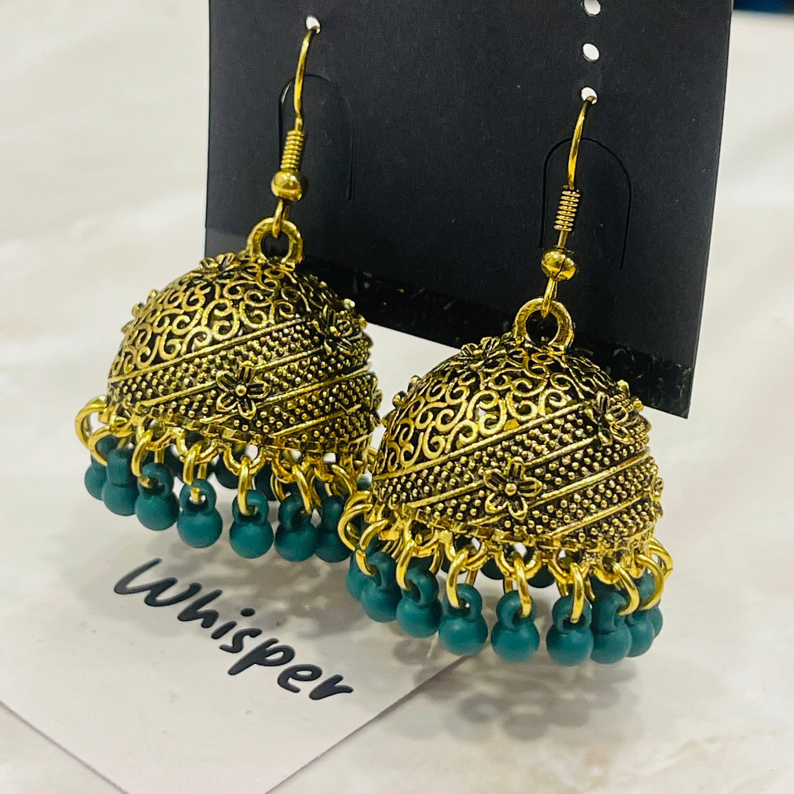 Emerald Antique Dome Jhumka