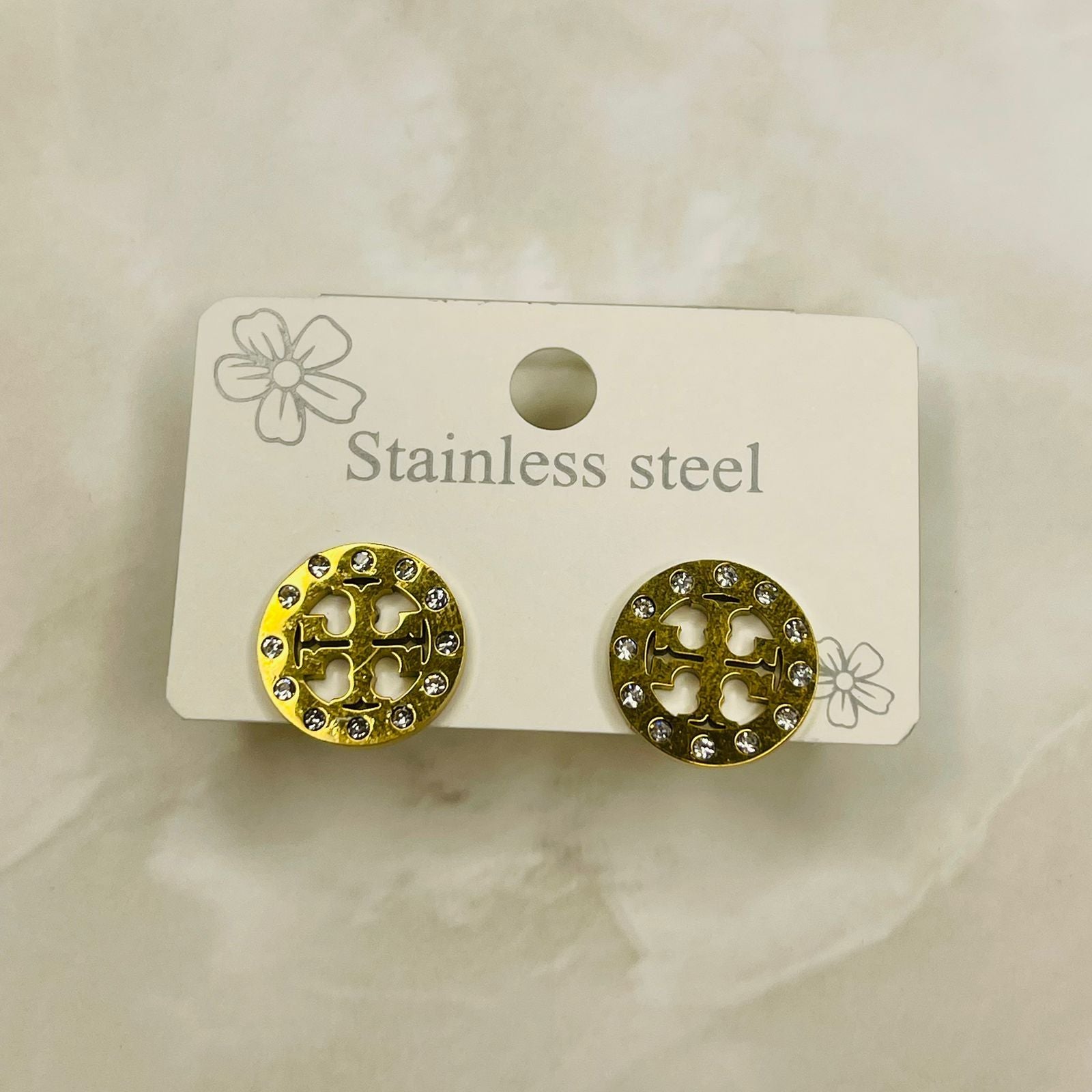 Golden Aura Stud Earrings