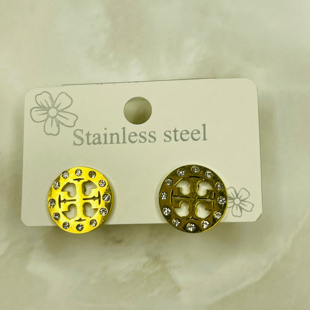Golden Aura Stud Earrings