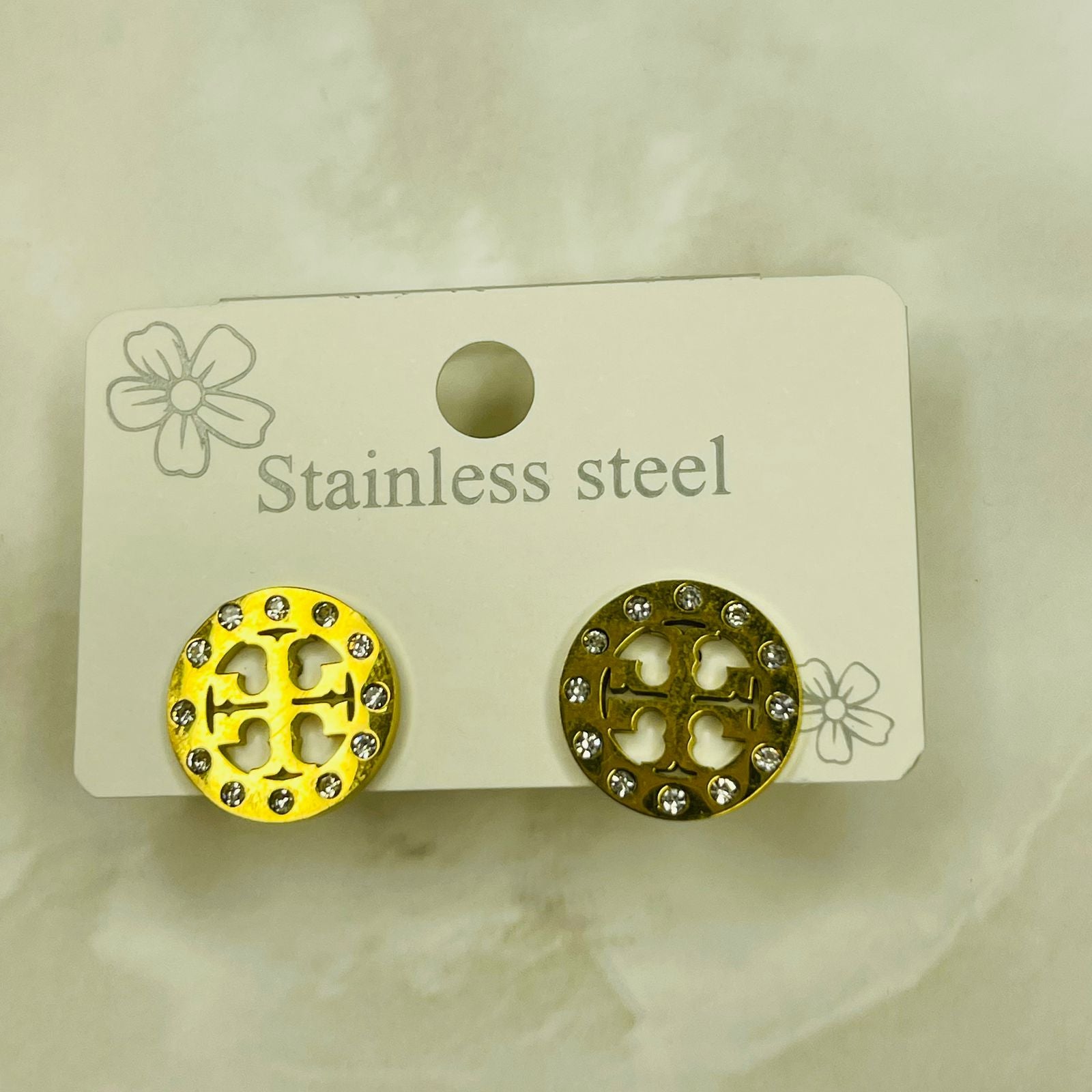 Golden Aura Stud Earrings