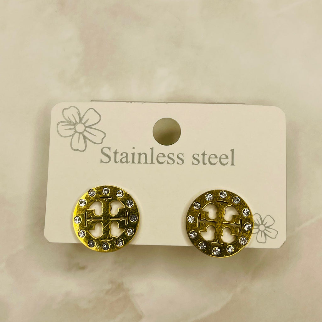 Golden Aura Stud Earrings