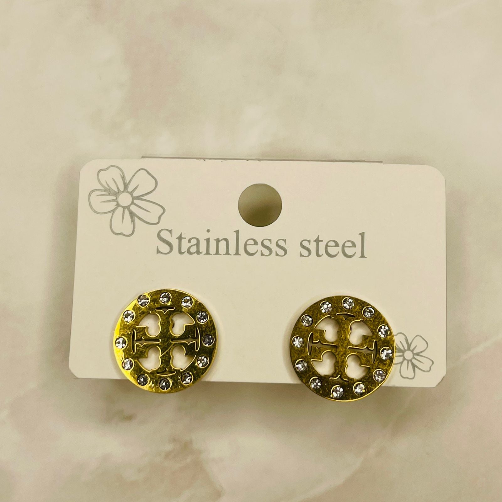 Golden Aura Stud Earrings