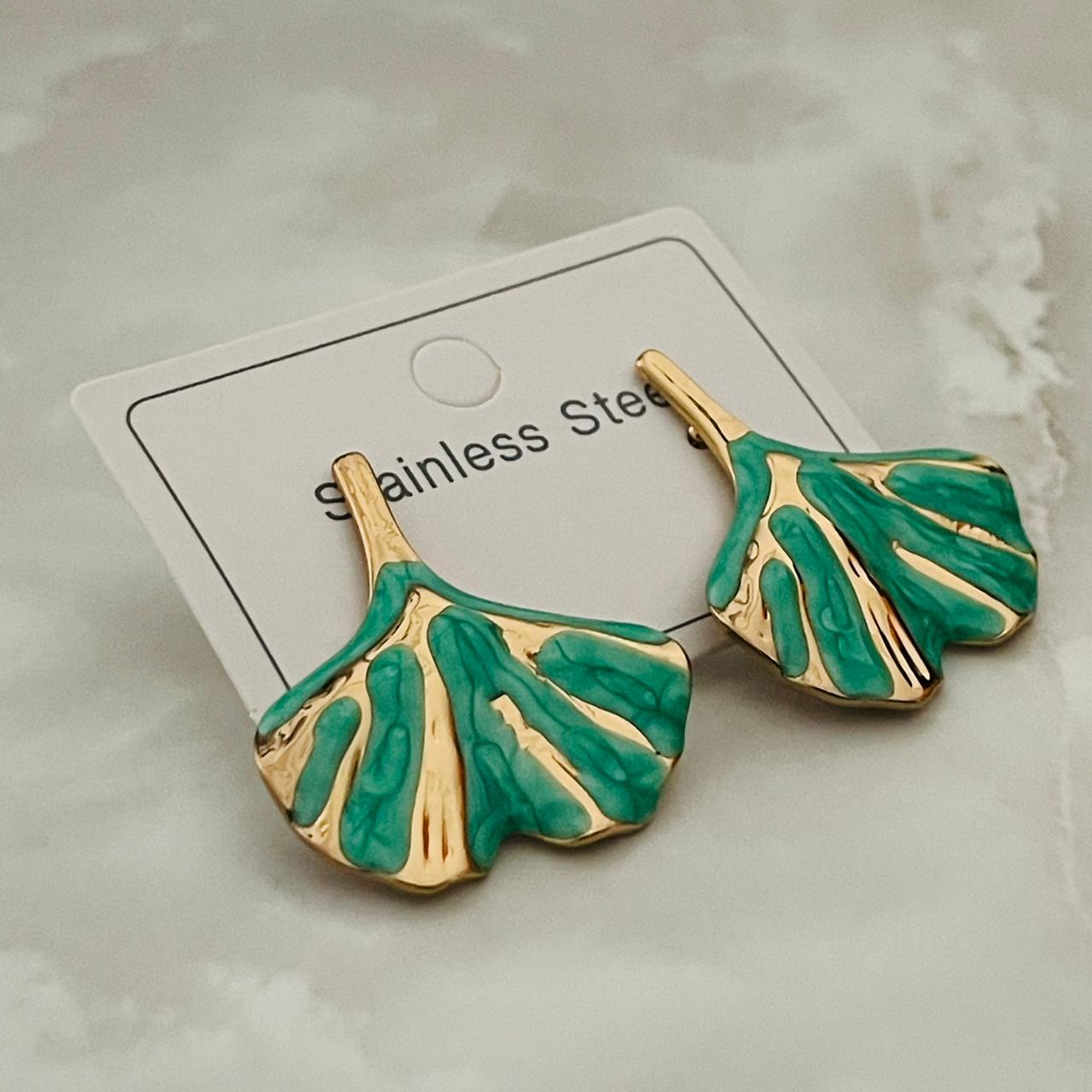 Emerald Leaf Statement Earring