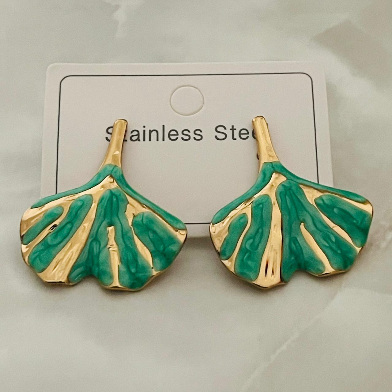 Emerald Leaf Statement Earring