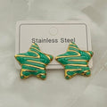 Green Star Enamel Stud