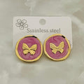 Blush Butterfly Studs