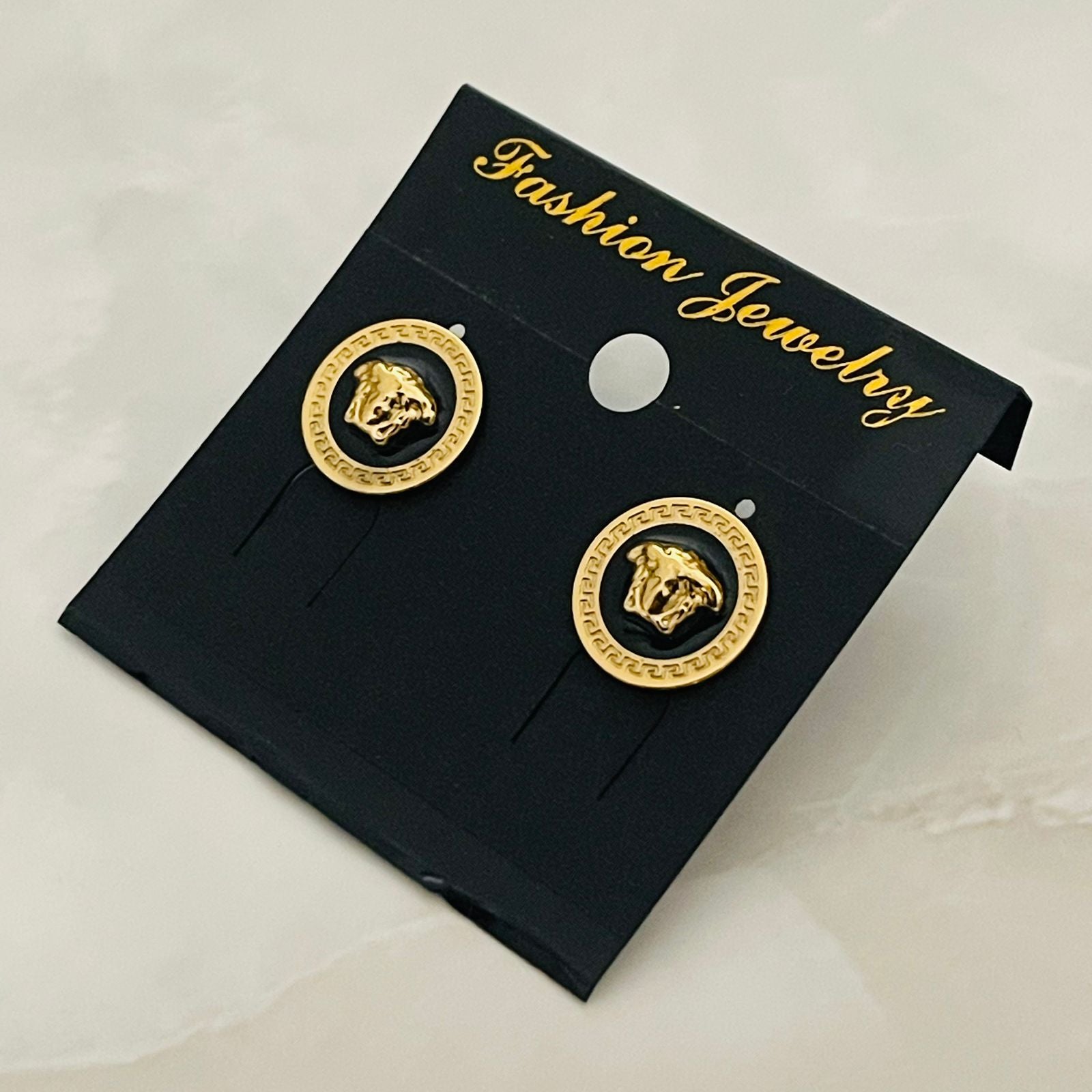 Medusa Coin Stud Earring