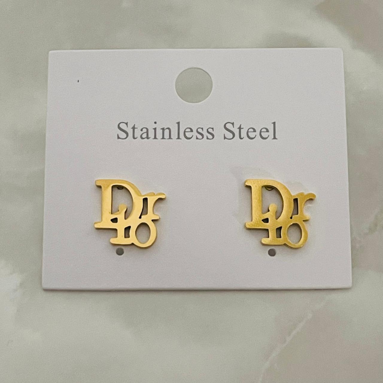 Dior-Inspired Logo Studs