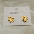 Dior-Inspired Logo Studs