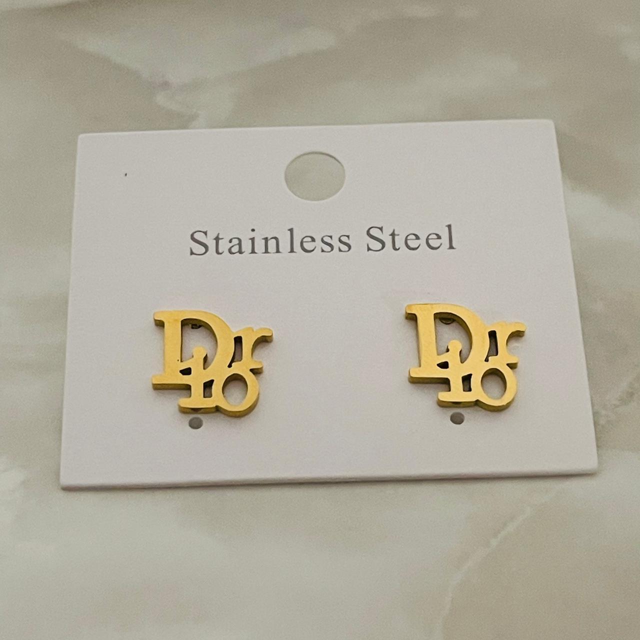 Dior-Inspired Logo Studs