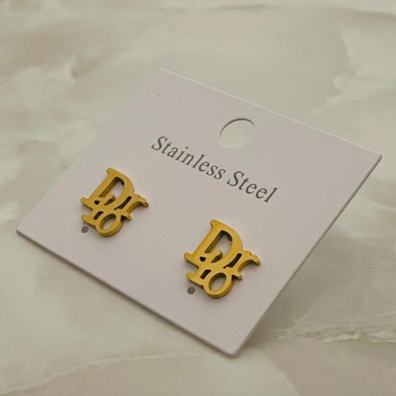 Dior-Inspired Logo Studs