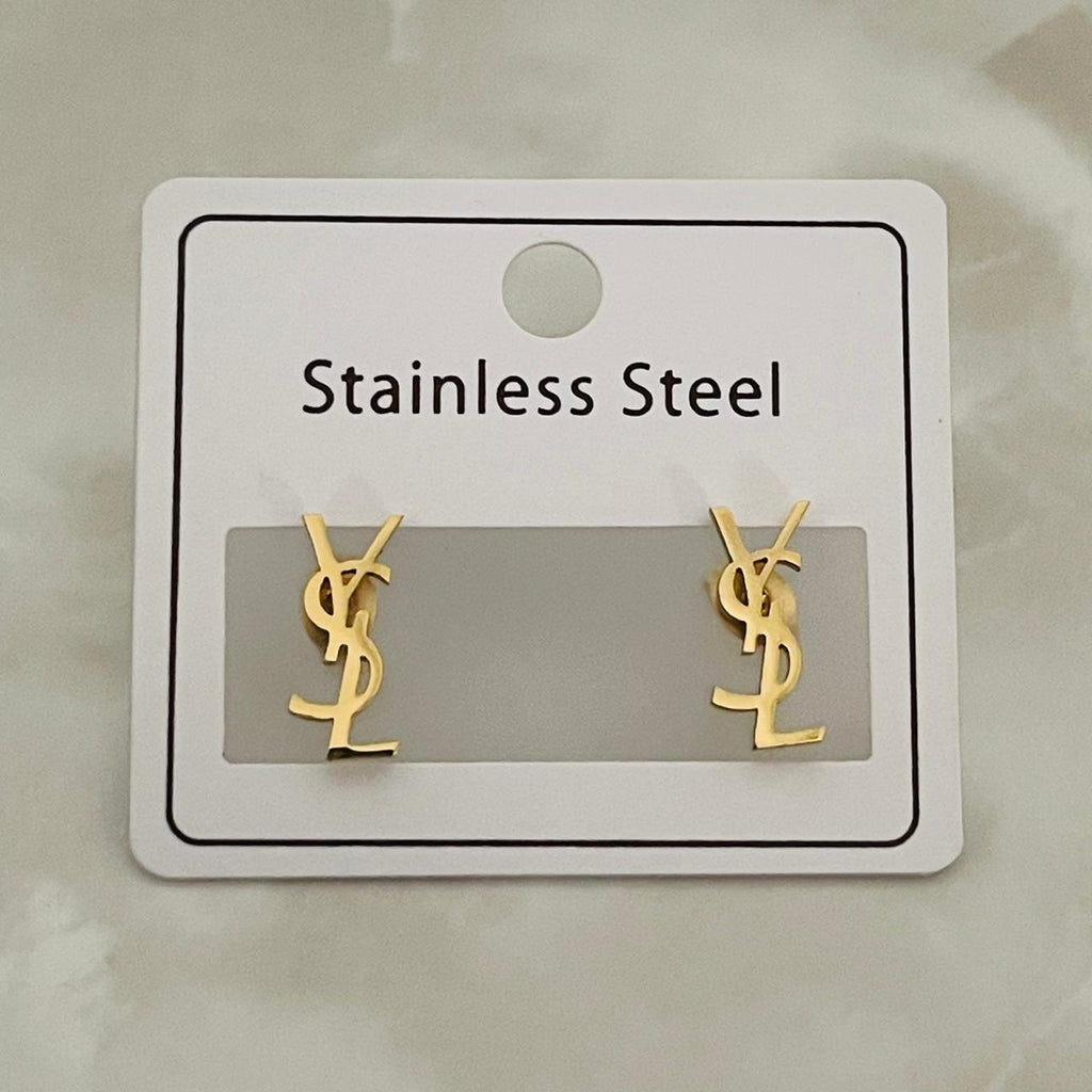 YSL Logo Studs