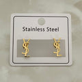 YSL Logo Studs
