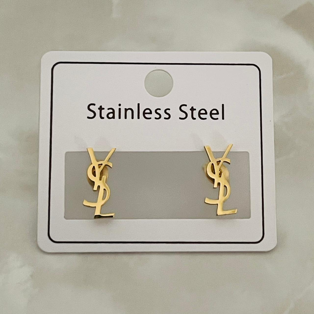 YSL Logo Studs