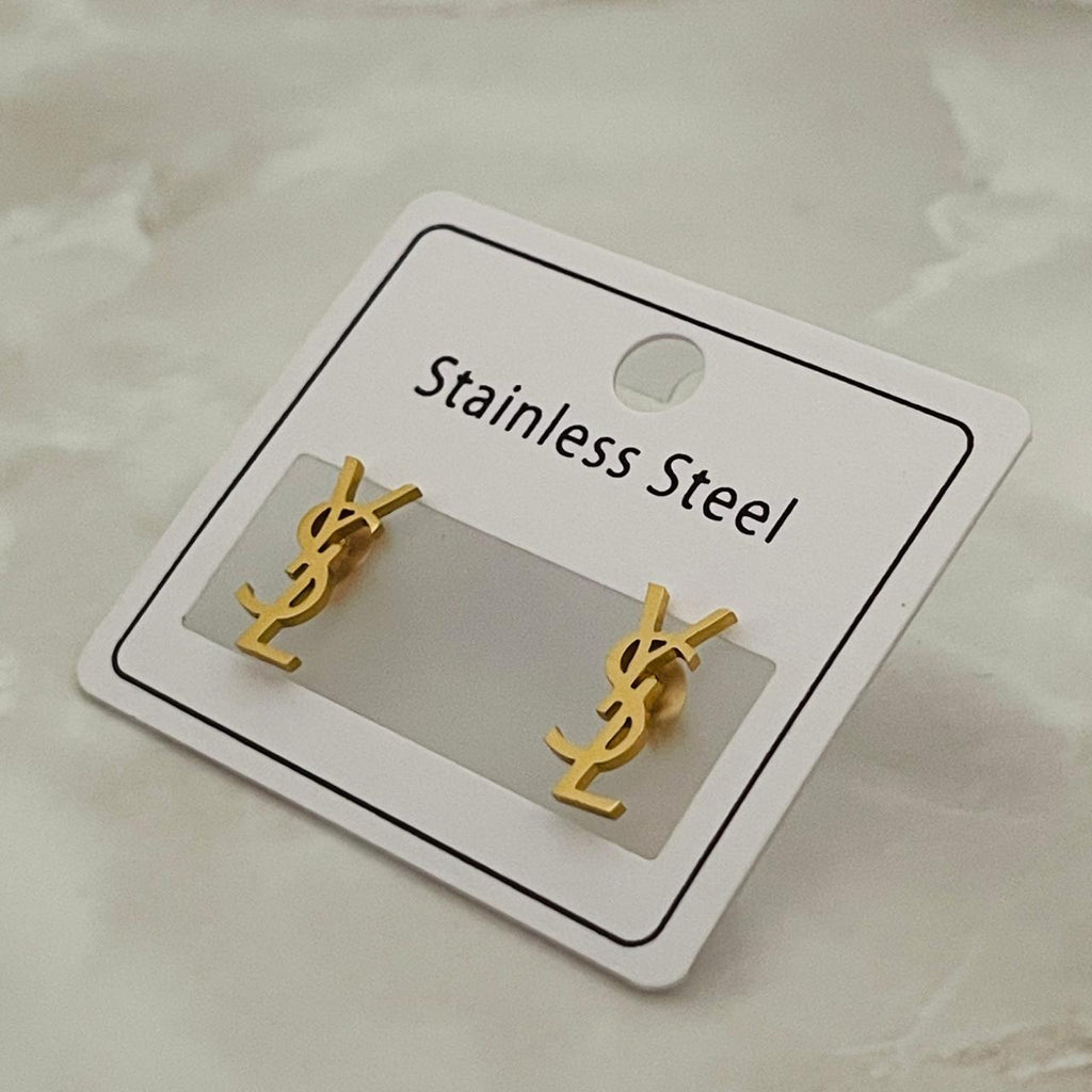 YSL Logo Studs