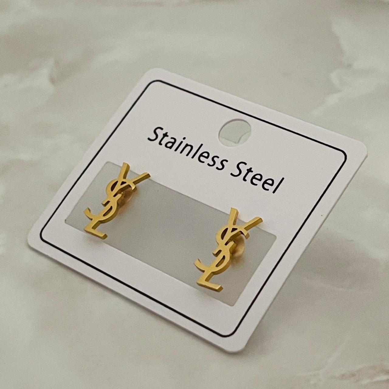 YSL Logo Studs
