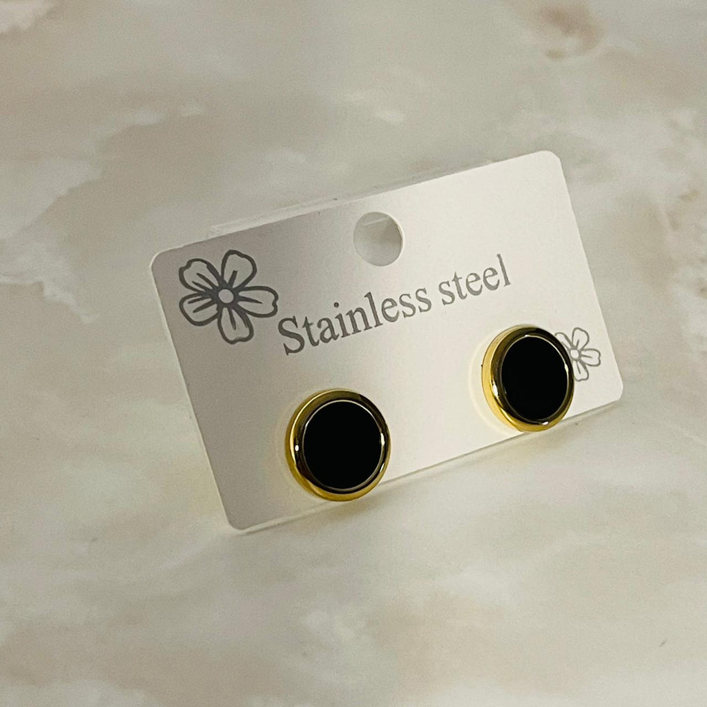 Black Gloss Dome Studs