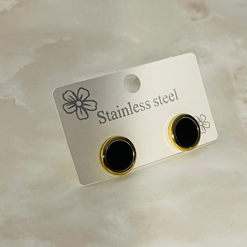 Black Gloss Dome Studs
