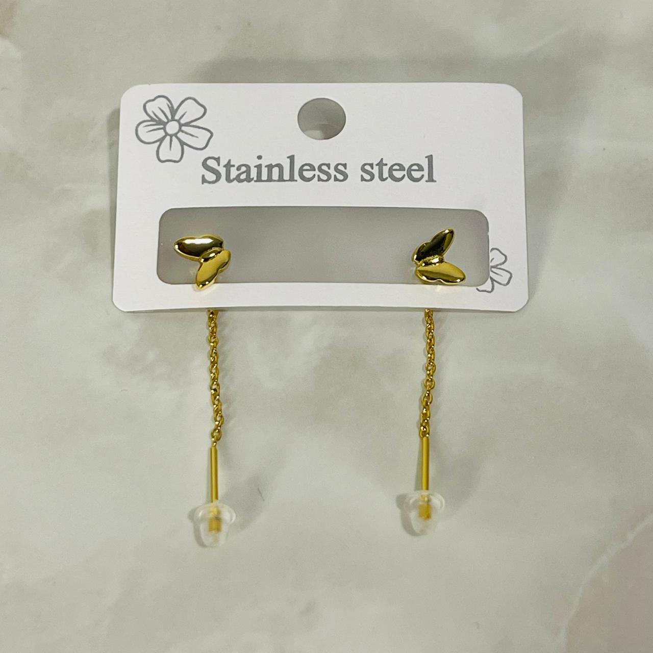 Dual Heart Chain Drops)