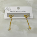 Open Heart Drop Earrings