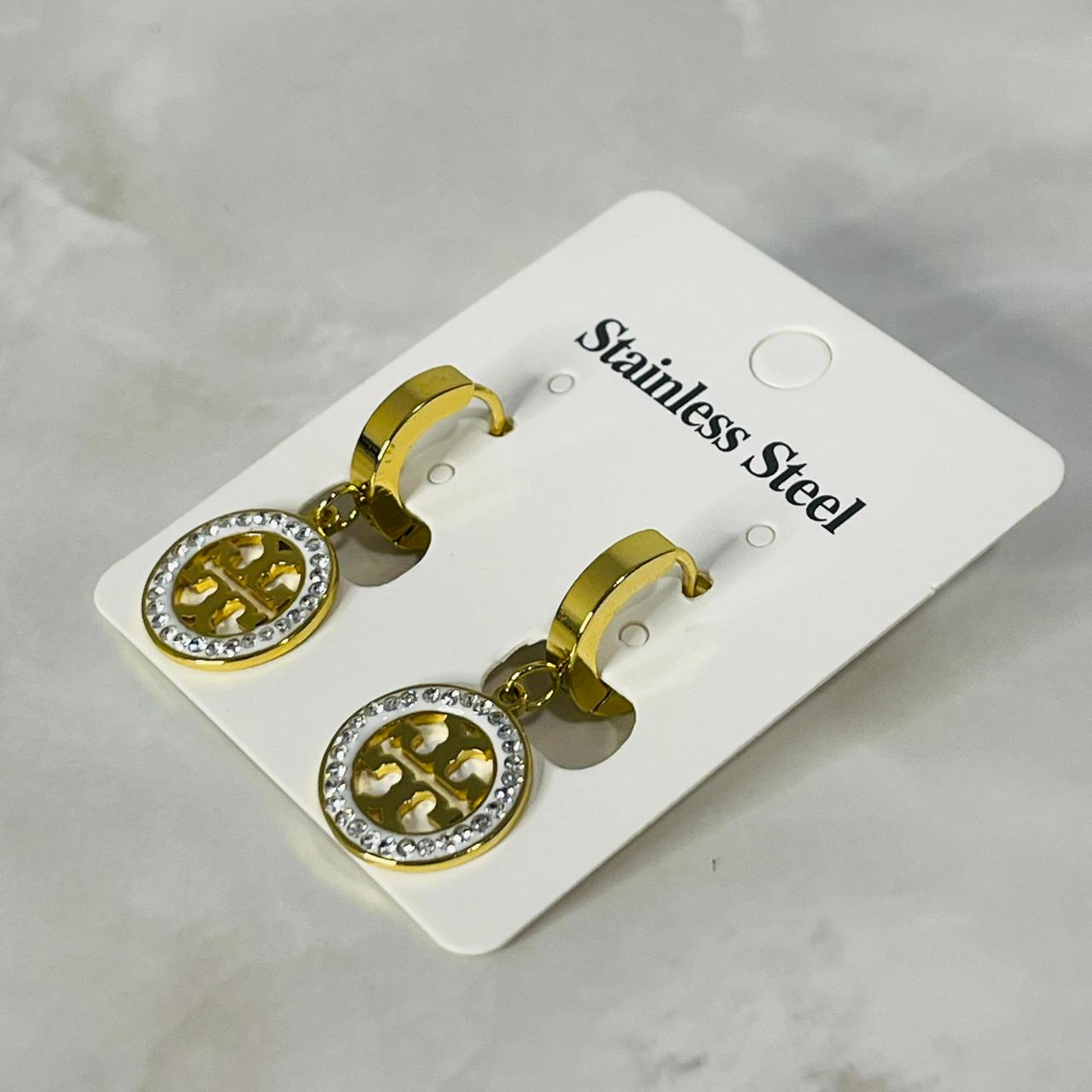 Crystal Luxe Drop Hoops