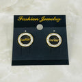 (Cartier Crystal Logo Studs)