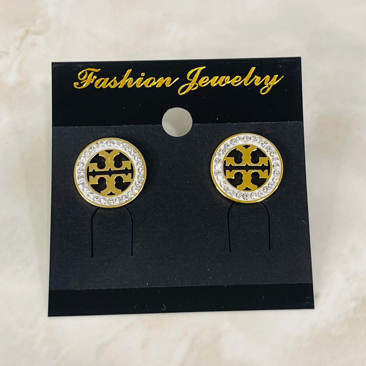 Crystal Monogram Halo Studs