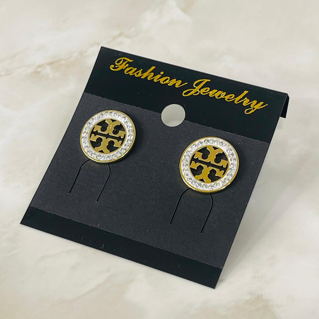 Crystal Monogram Halo Studs