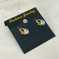 Dior Crystal Logo Studs)