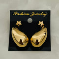 Golden Drop Star Earrings