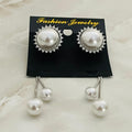 Pearl Drop Earrings with Chain