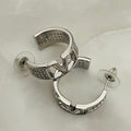 Silver Hoop Style Earrings)