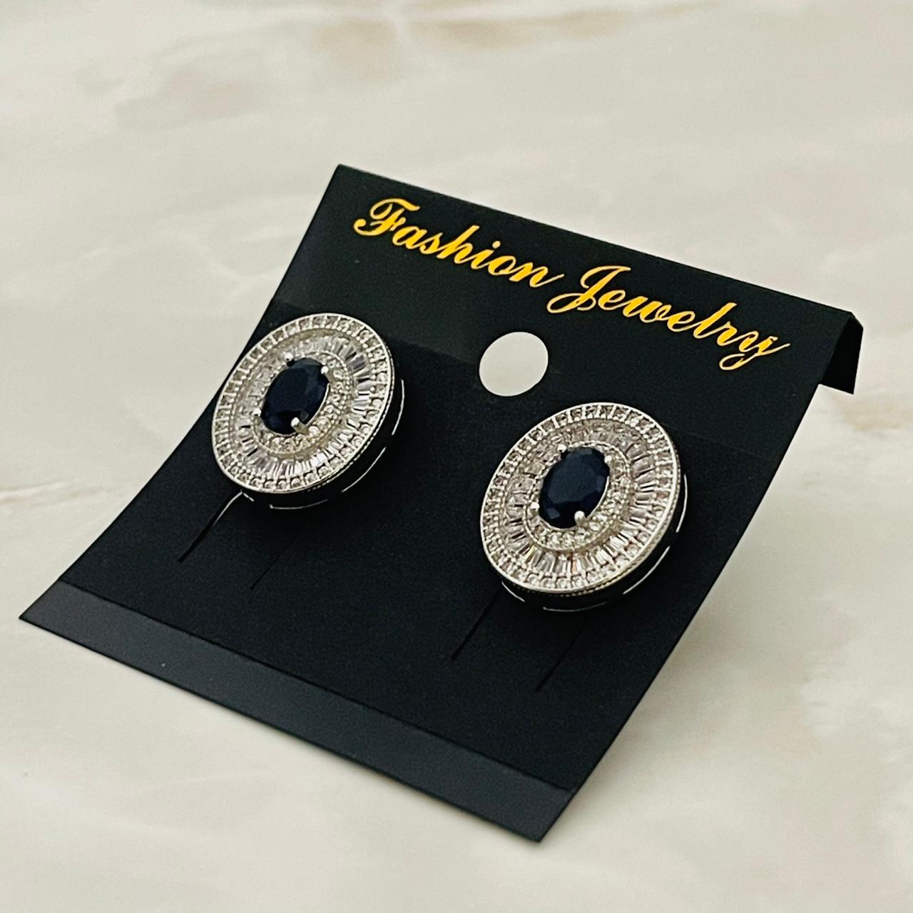 Midnight Halo Stud Earrings
