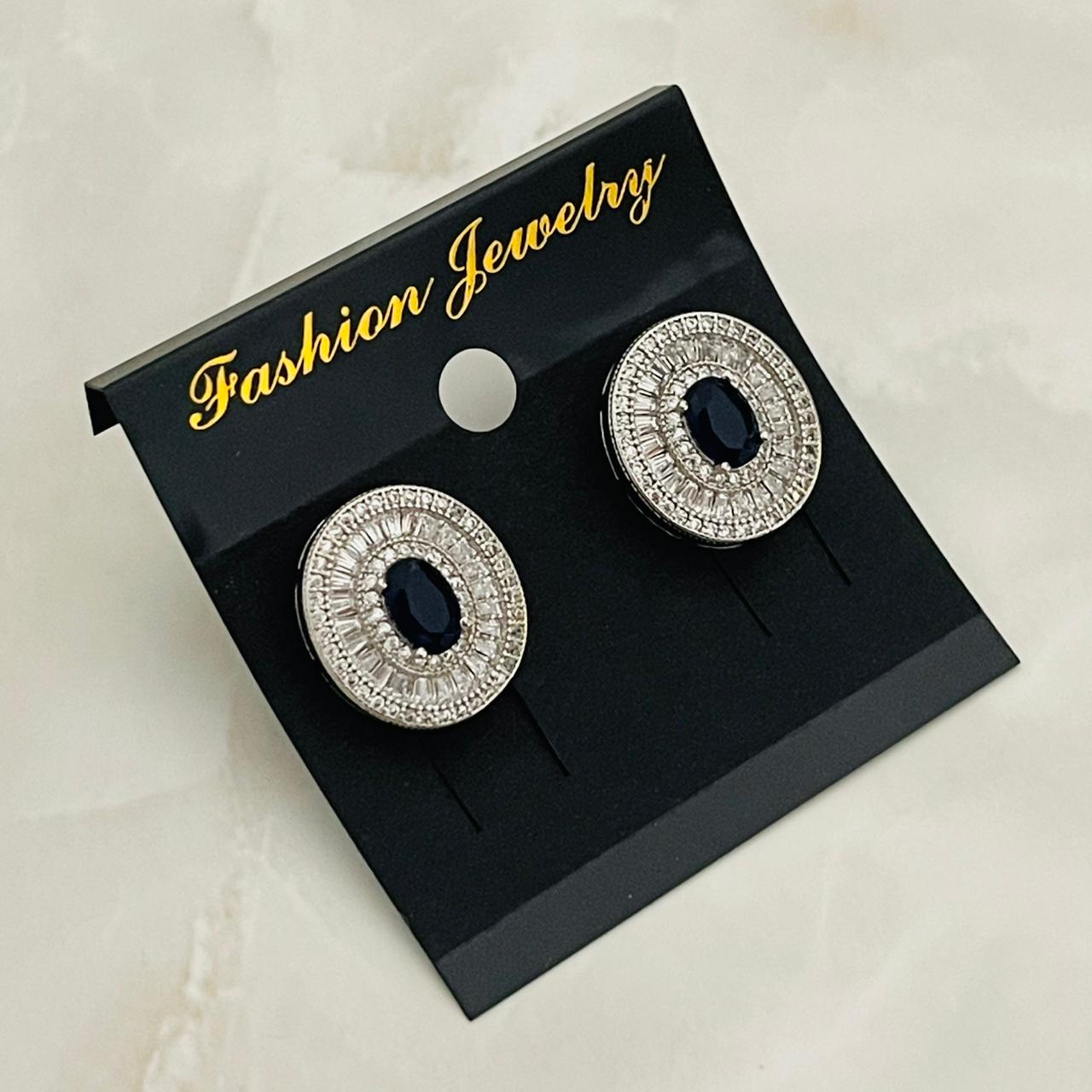 Midnight Halo Stud Earrings