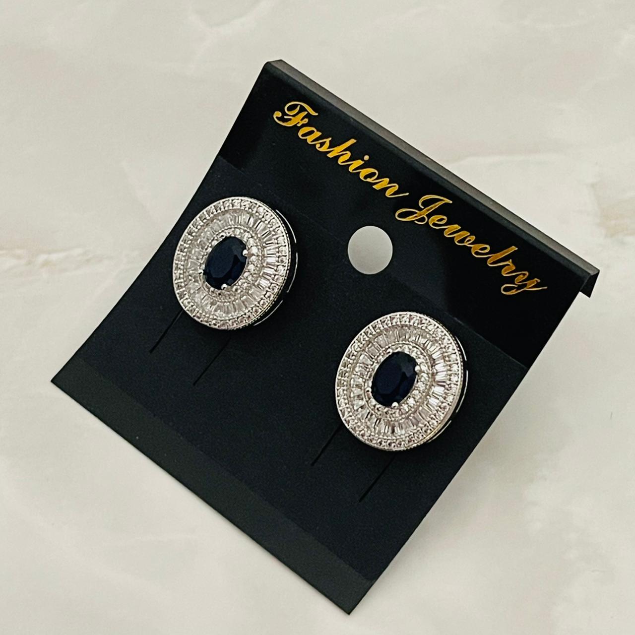 Midnight Halo Stud Earrings