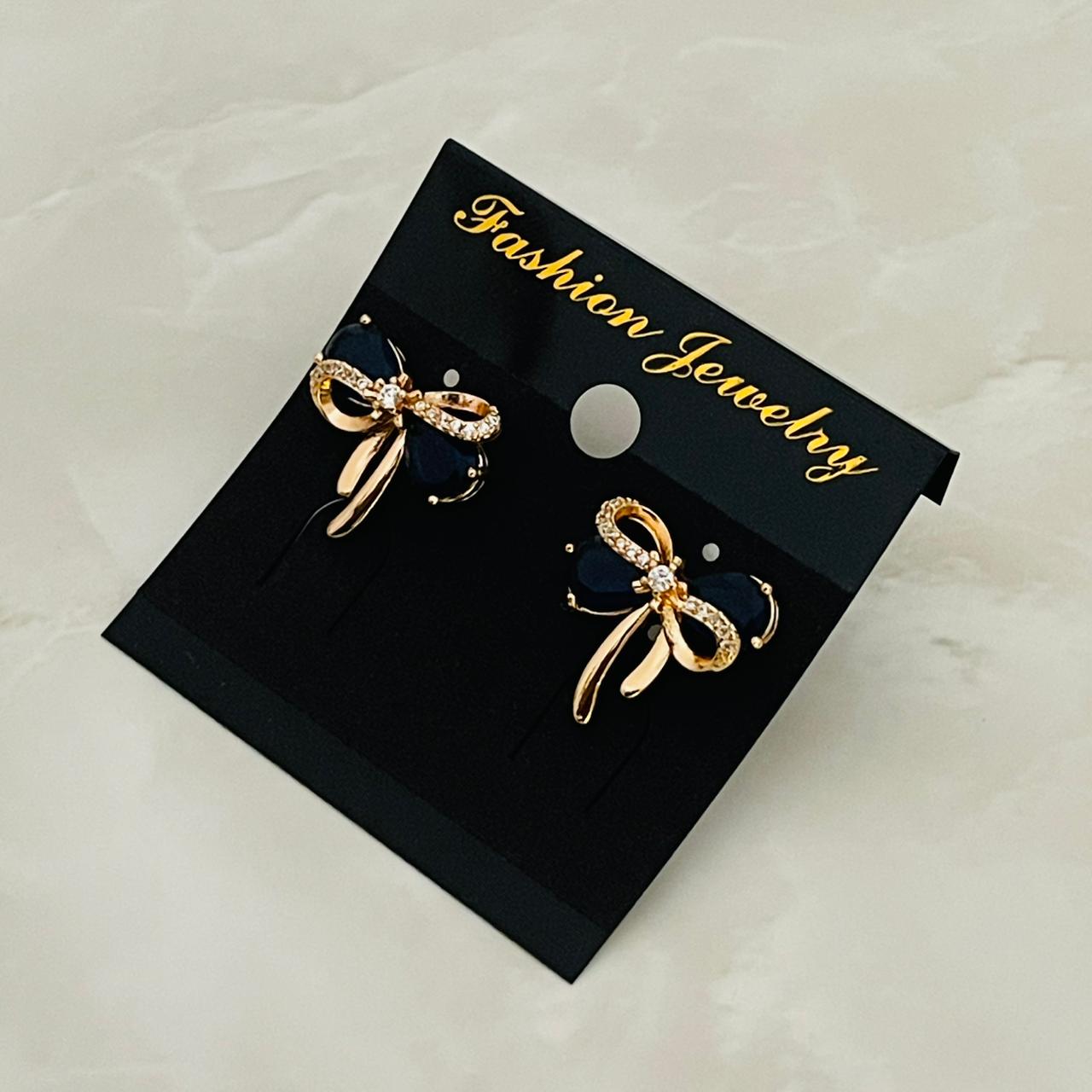 Midnight Bow Studs