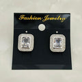 Crystal Square Halo Studs