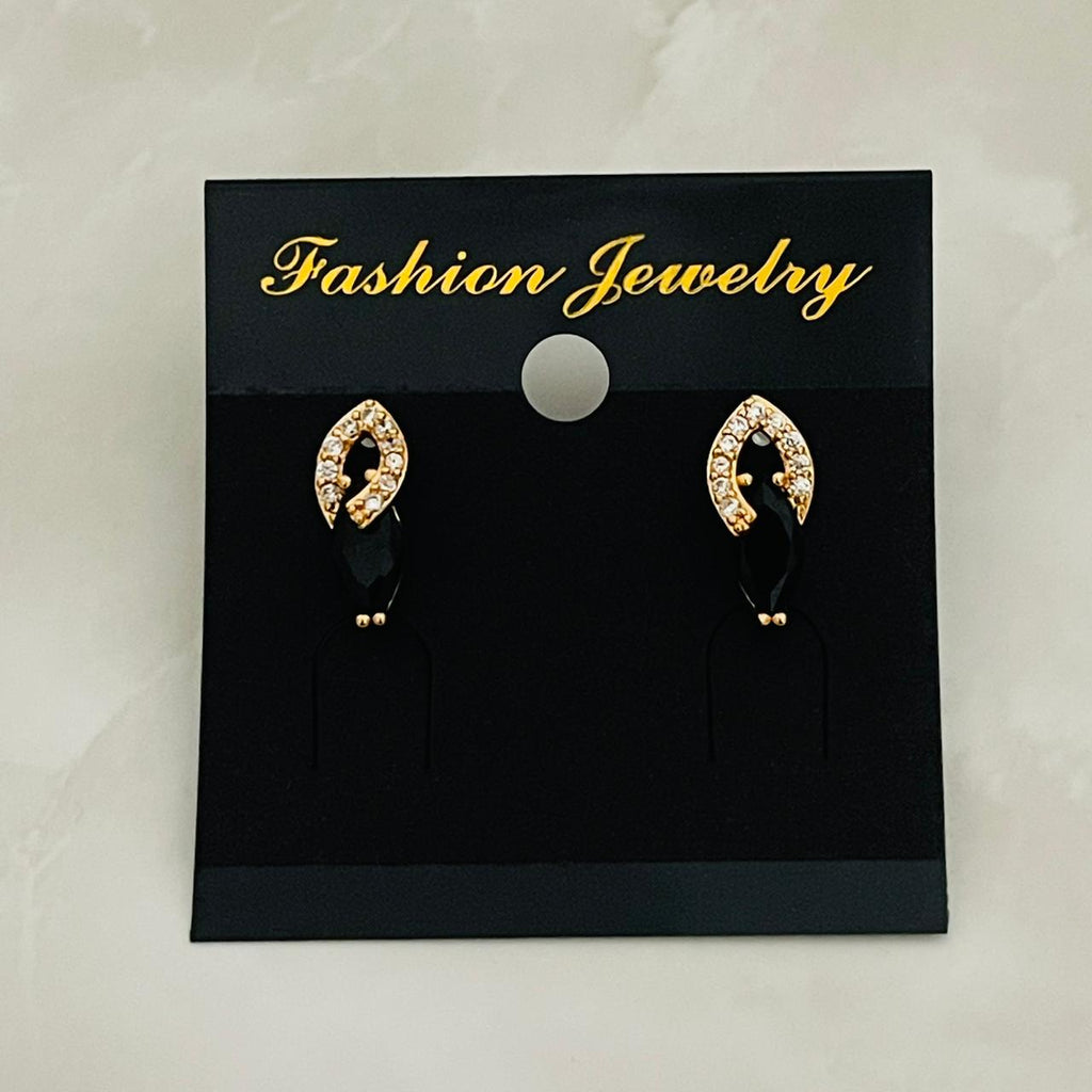 Midnight Teardrop Studs