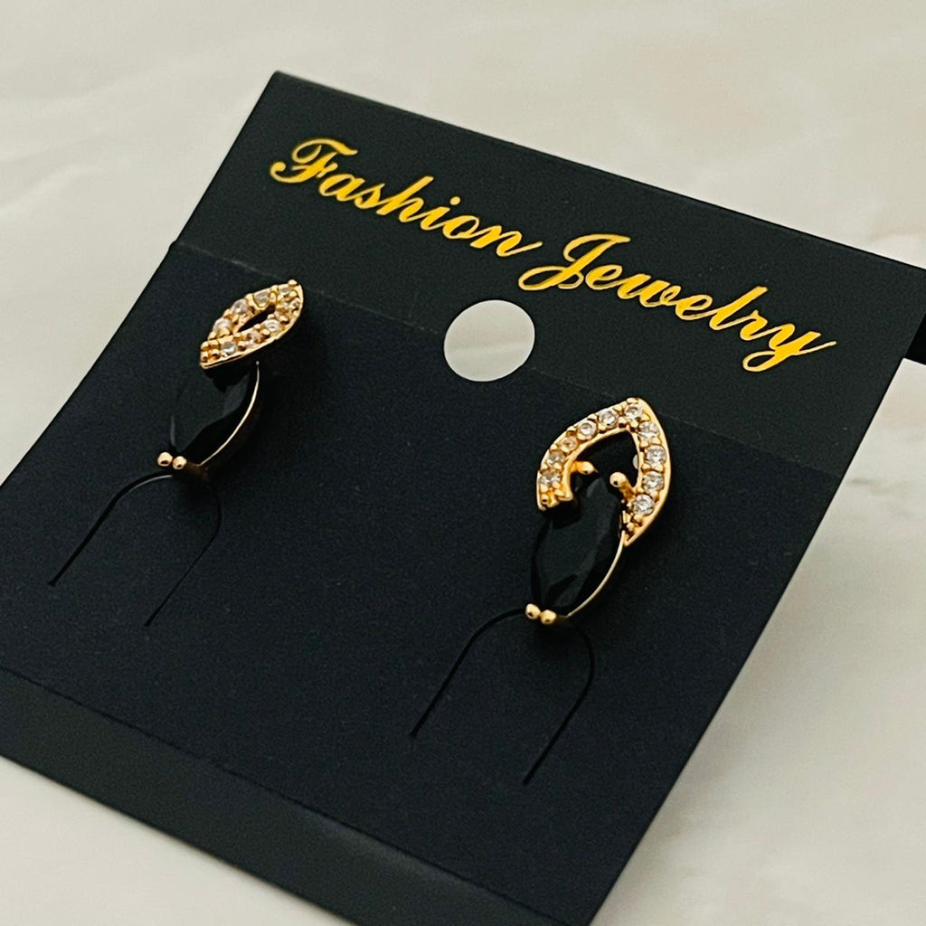 Midnight Teardrop Studs