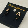 Midnight Teardrop Studs