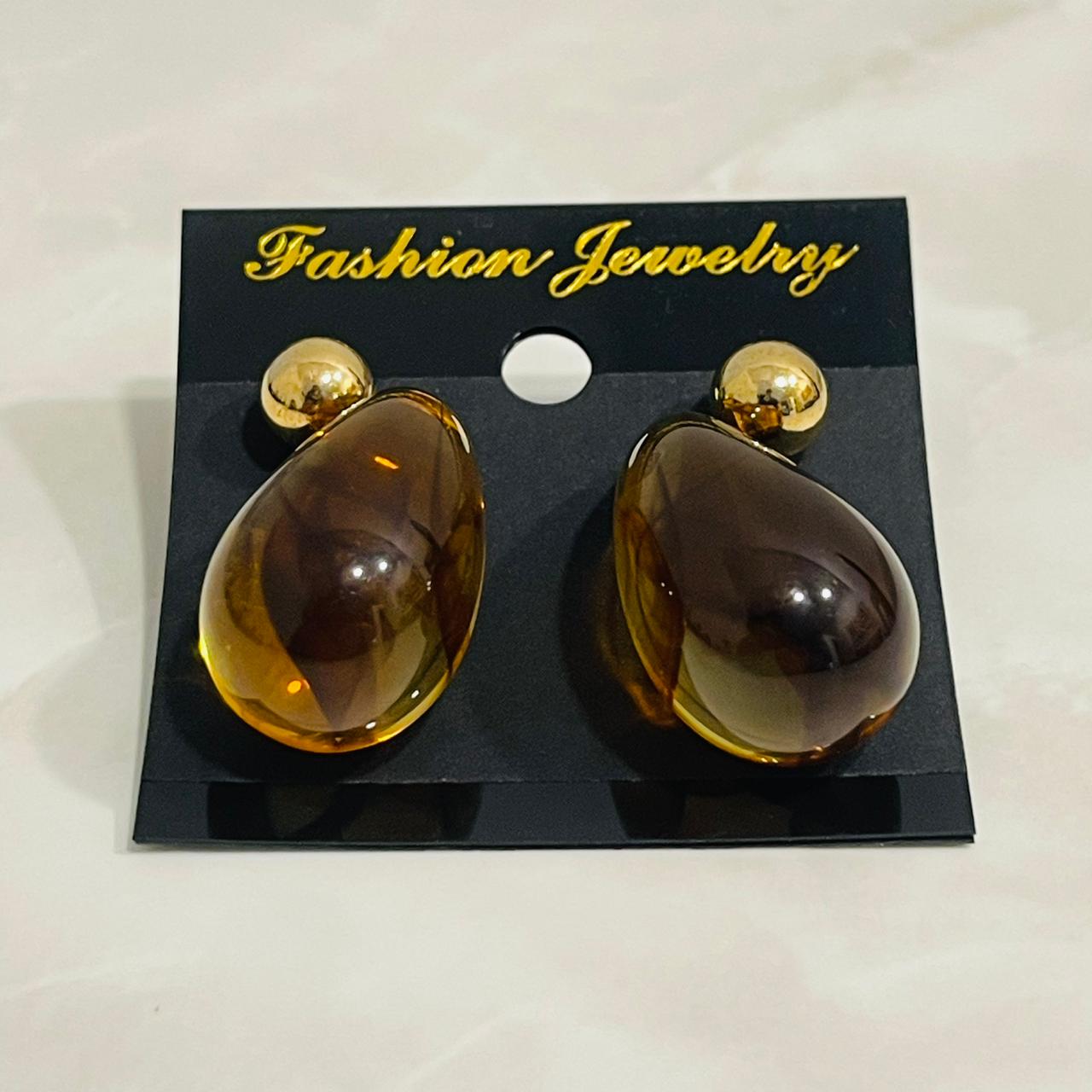 Amber Drop Earrings