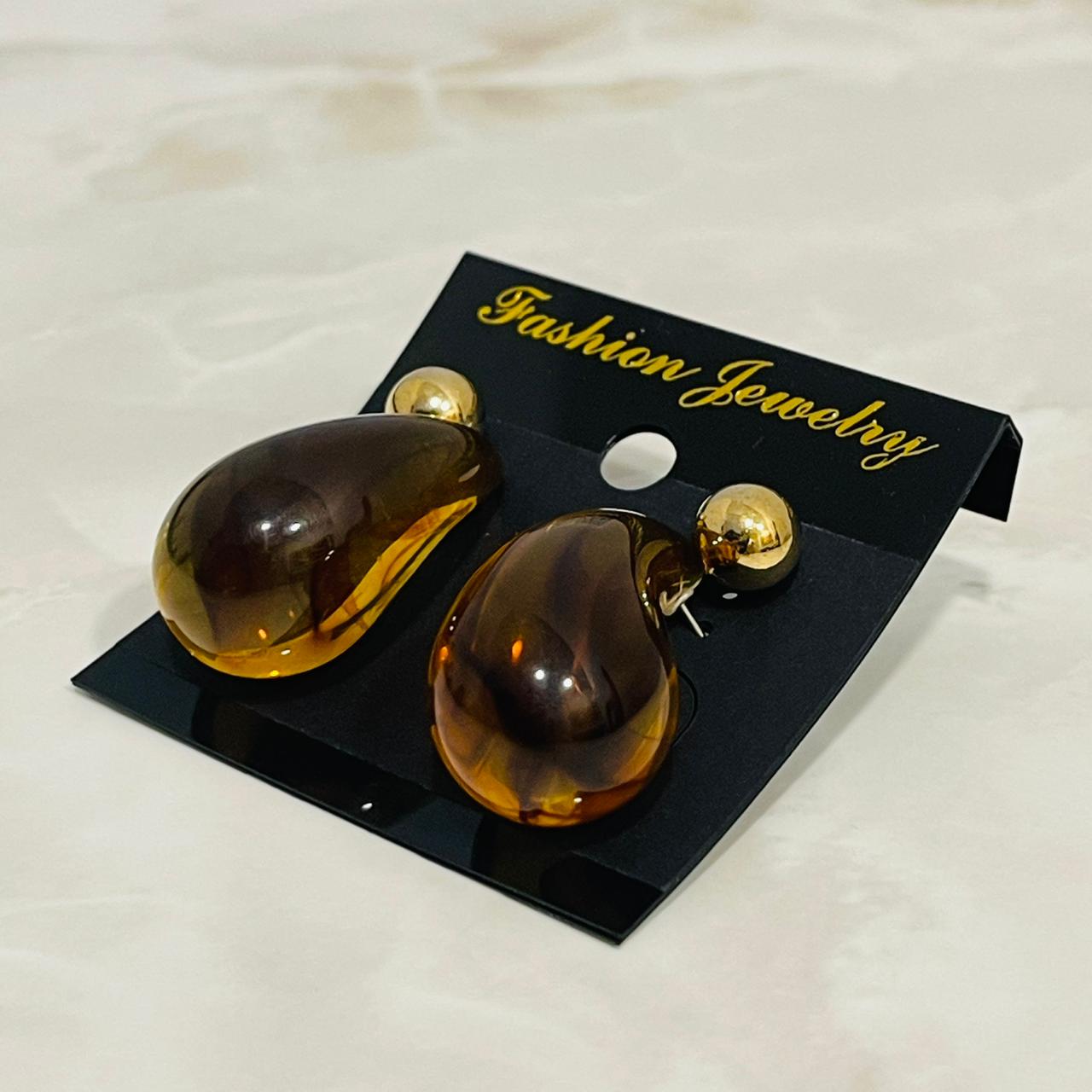 Amber Drop Earrings